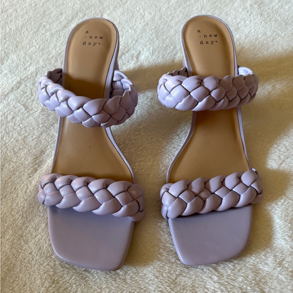 A New Day Women's Braided Lavender Sandals